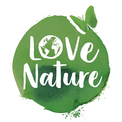 Green logo showing Love Nature