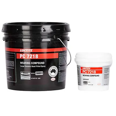 Adhesive compound in black and white tubs