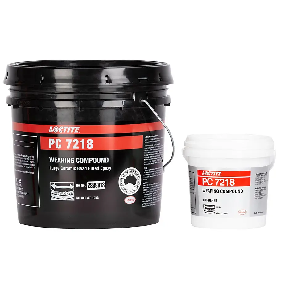 Adhesive compound in black and white tubs