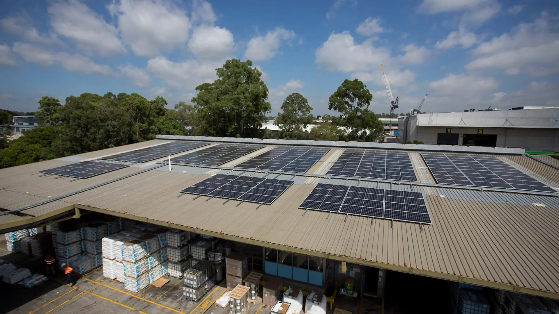 Solar panels at Kilsyth