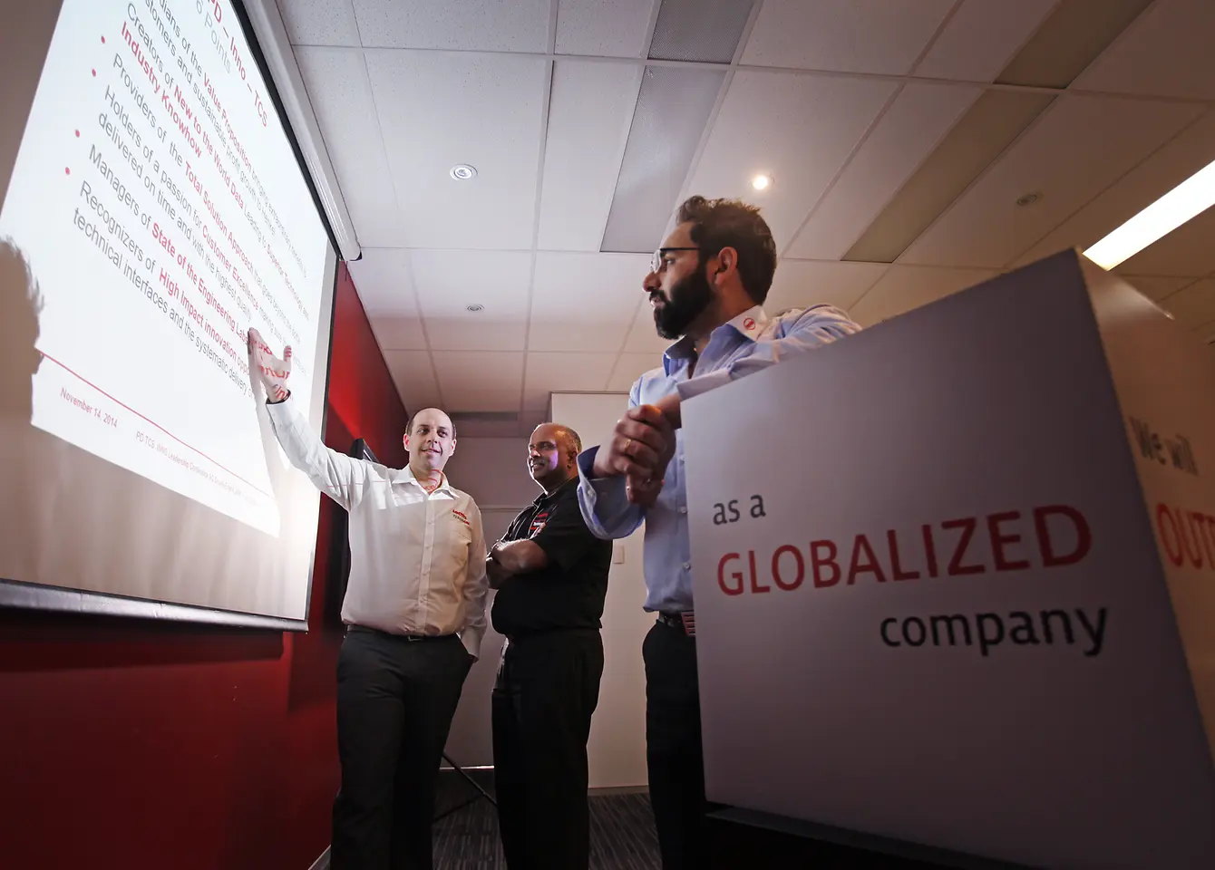 Employees having presentation