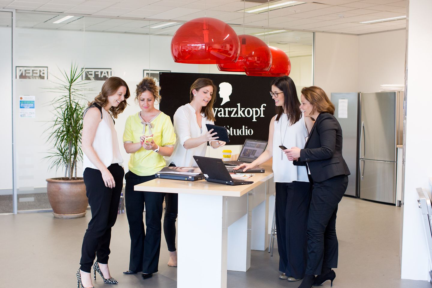Beauty Care employees working on the Schwarzkopf Style Studio digital platform