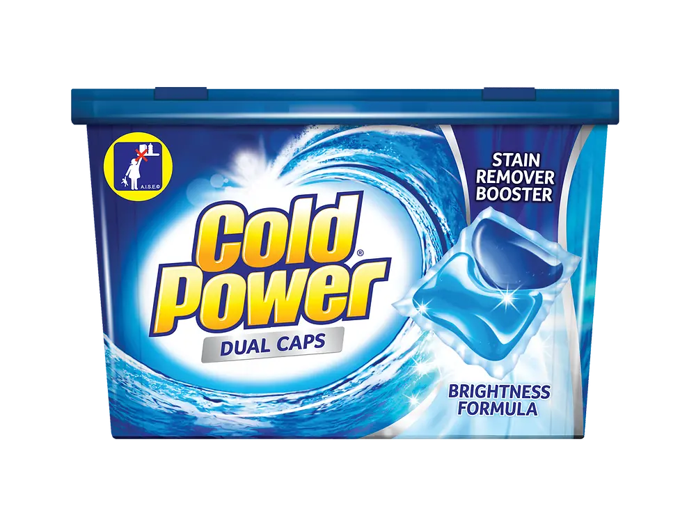 The new Cold Power Dual Caps packaging.