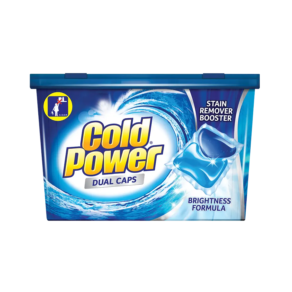 The new Cold Power Dual Caps packaging.