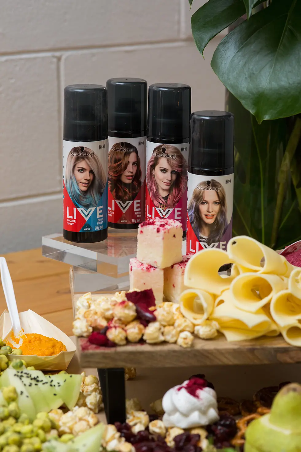 A range of new Schwarzkopf LIVE Colour sprays for the New Zealand market.