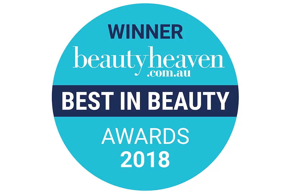Best in Beauty Awards 2018 award badge.
